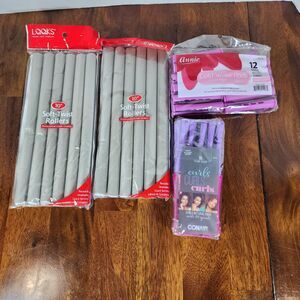 Hair Curling Rods Rollers Lot of 4